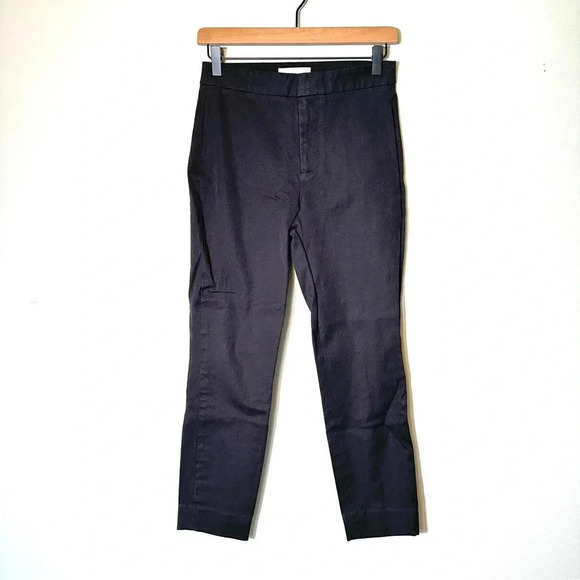 Everlane Work Pants Cropped Trousers Stretch Black Women’s Size 2 Office Career - Picture 1 of 8